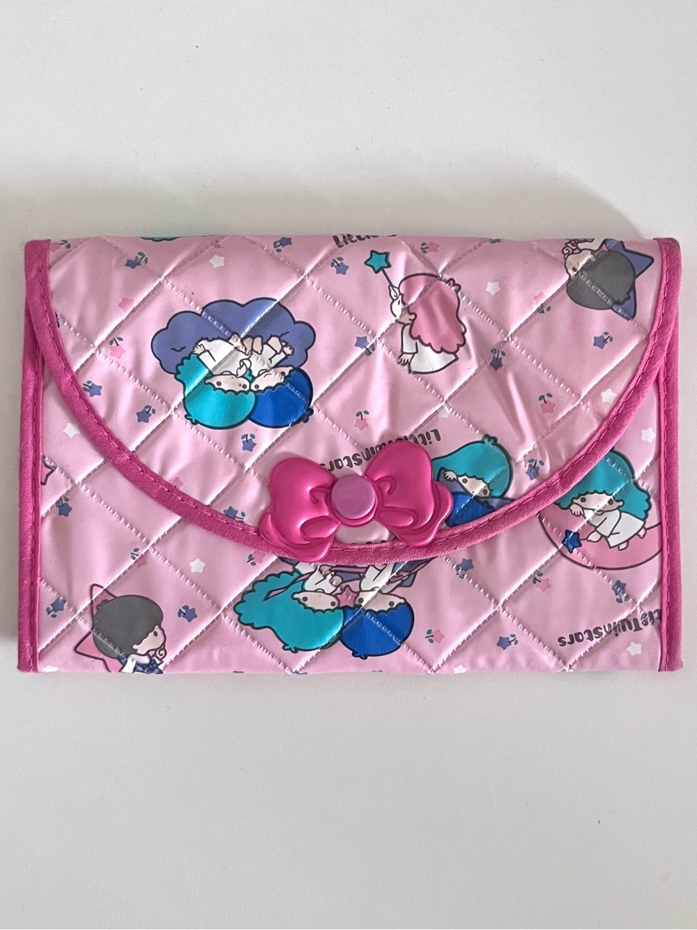 Vintage Sanrio Little Twin Stars Kiki & Lala Quilted Pouch Wallet Hello Kitty